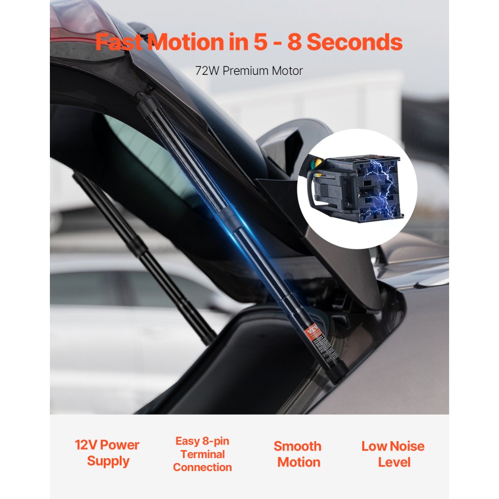 VEVOR Rear Left & Right Tailgate Power Lift Support, Compatible with 2010-2023 VW Sharan (7N,7N1,7N2), Electric Tailgate Liftgate Power Hatch Shock Strut Replace OE# 7N0827851E 7N0827851G (2PCS)