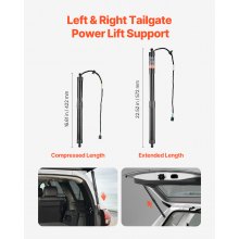 2PCS Rear Liftgate Power Struts Compatible with 2010-2023 VM Sharan Series