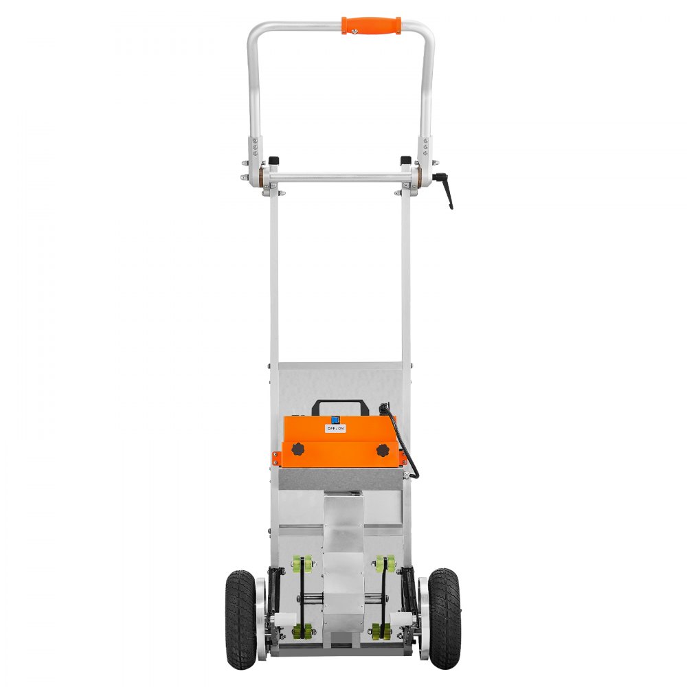 VEVOR Electric Stair Climbing Dolly, 440lbs Capacity Electric Stair Climbing Hand Trucks with 157.5in Rope & Folding Handle, Heavy Duty Stair Climber for Warehouse Logistics, Moving Furniture(Silver)