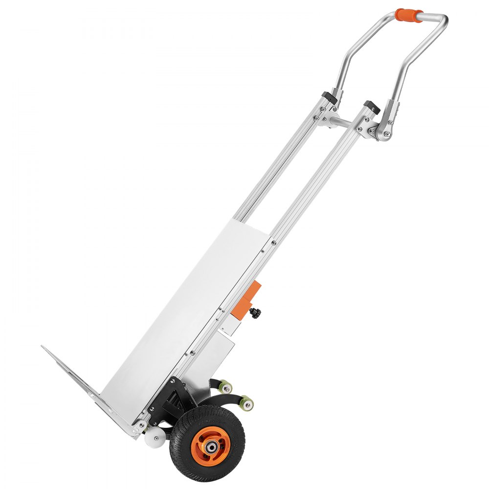 VEVOR Electric Stair Climbing Dolly, 440lbs Capacity Electric Stair Climbing Hand Trucks with 157.5in Rope & Folding Handle, Heavy Duty Stair Climber for Warehouse Logistics, Moving Furniture(Silver)