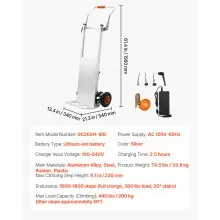 Electric Stair Climbing Dolly 440lbs Capacity Stair Climbing Hand Trucks