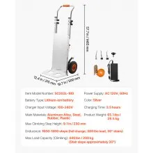 Electric Stair Climbing Dolly 440lbs Electric Stair Climbing Hand Trucks