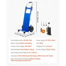 Electric Stair Climbing Dolly 880lbs Capacity Stair Climbing Hand Trucks Blue