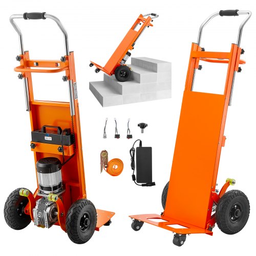 Electric Stair Climbing Dolly 880lbs Capacity Stair Climbing Hand Trucks Orange