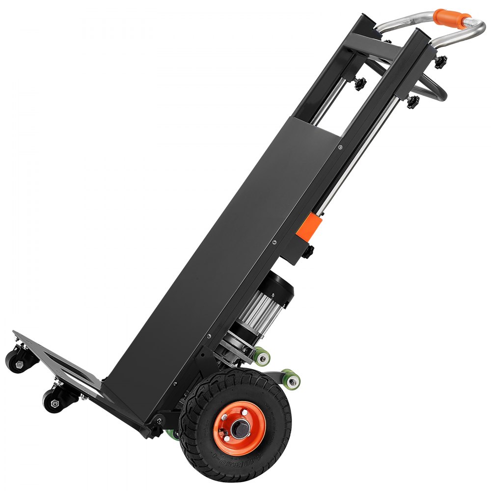 VEVOR Electric Stair Climbing Dolly, 880lbs Electric Stair Climbing Hand Trucks with 157.5in Rope & Extendable Handle, Heavy Duty Stair Climber for Warehouse Logistics, Moving Furniture(Black)