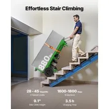 Electric Stair Climbing Dolly 880lbs Capacity Stair Climbing Hand Trucks Green