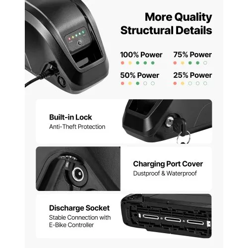 electric bicycle battery pack VIVI Bike For H7UL Ebike The ultimate lithium battery for your adventures External 14Ah Long-Range Spare Battery