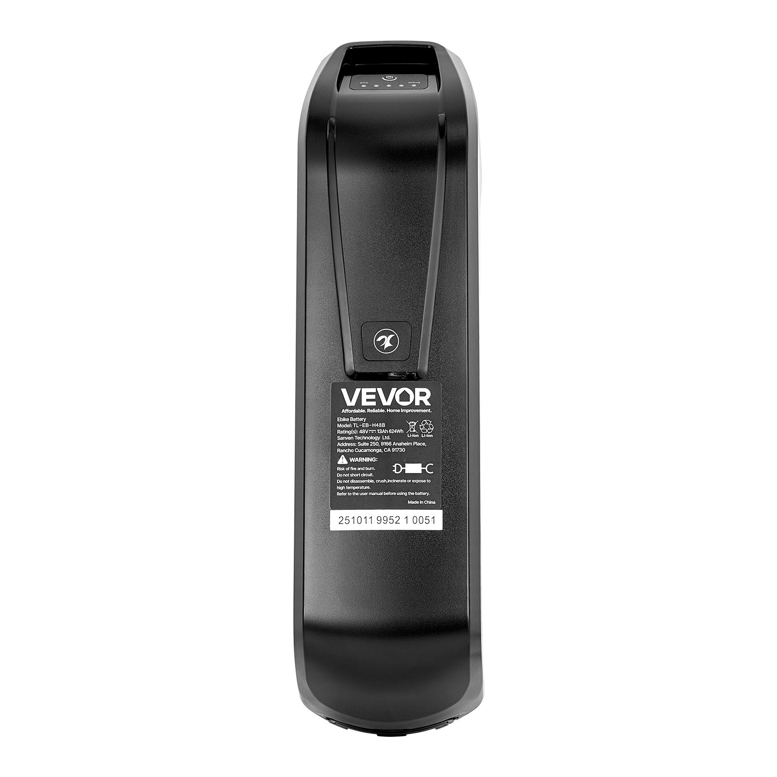 VEVOR Ebike Battery, 48V 13Ah Electric Bike Lithium Battery Pack with BMS, 3A Charger and Lock for 1000W E-Bike Motor, Detachable Electric Bicycle Replacement Kit with Indicator & Discharge Socket