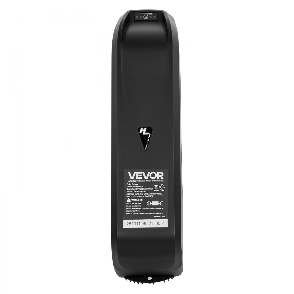 VEVOR Ebike Battery, 48V 20Ah Electric Bike Lithium Battery Pack with BMS, USB Charge Port, 3A Charger & Lock for 1500W E-Bike Motor, Detachable Electric Bicycle Replacement Kit with Discharge Socket