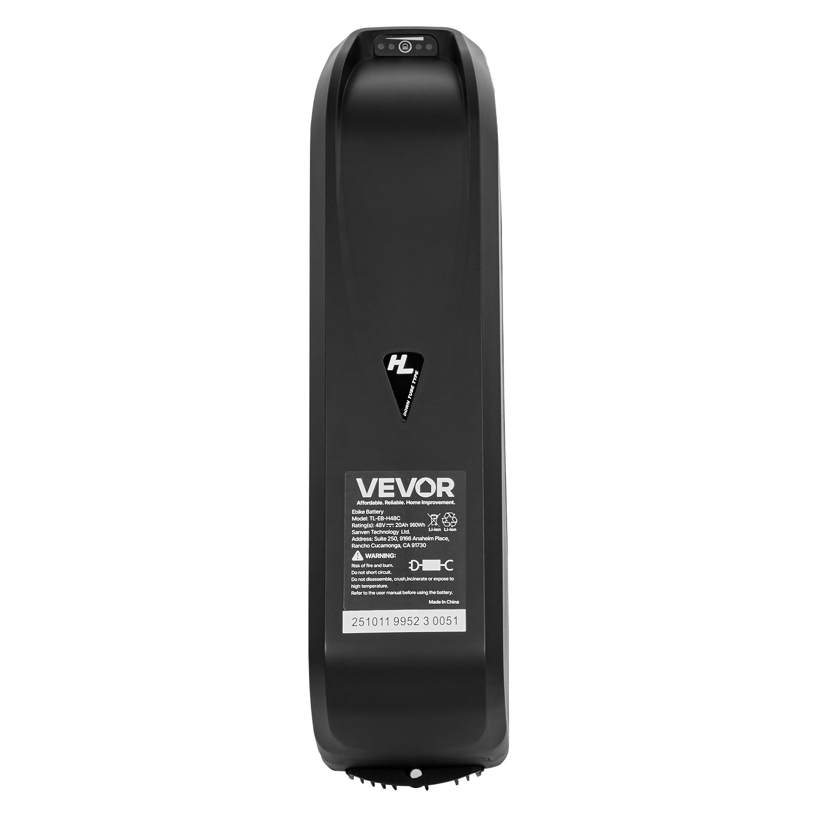 VEVOR Ebike Battery, 48V 20Ah Electric Bike Lithium Battery Pack with BMS, USB Charge Port, 3A Charger & Lock for 1500W E-Bike Motor, Detachable Electric Bicycle Replacement Kit with Discharge Socket