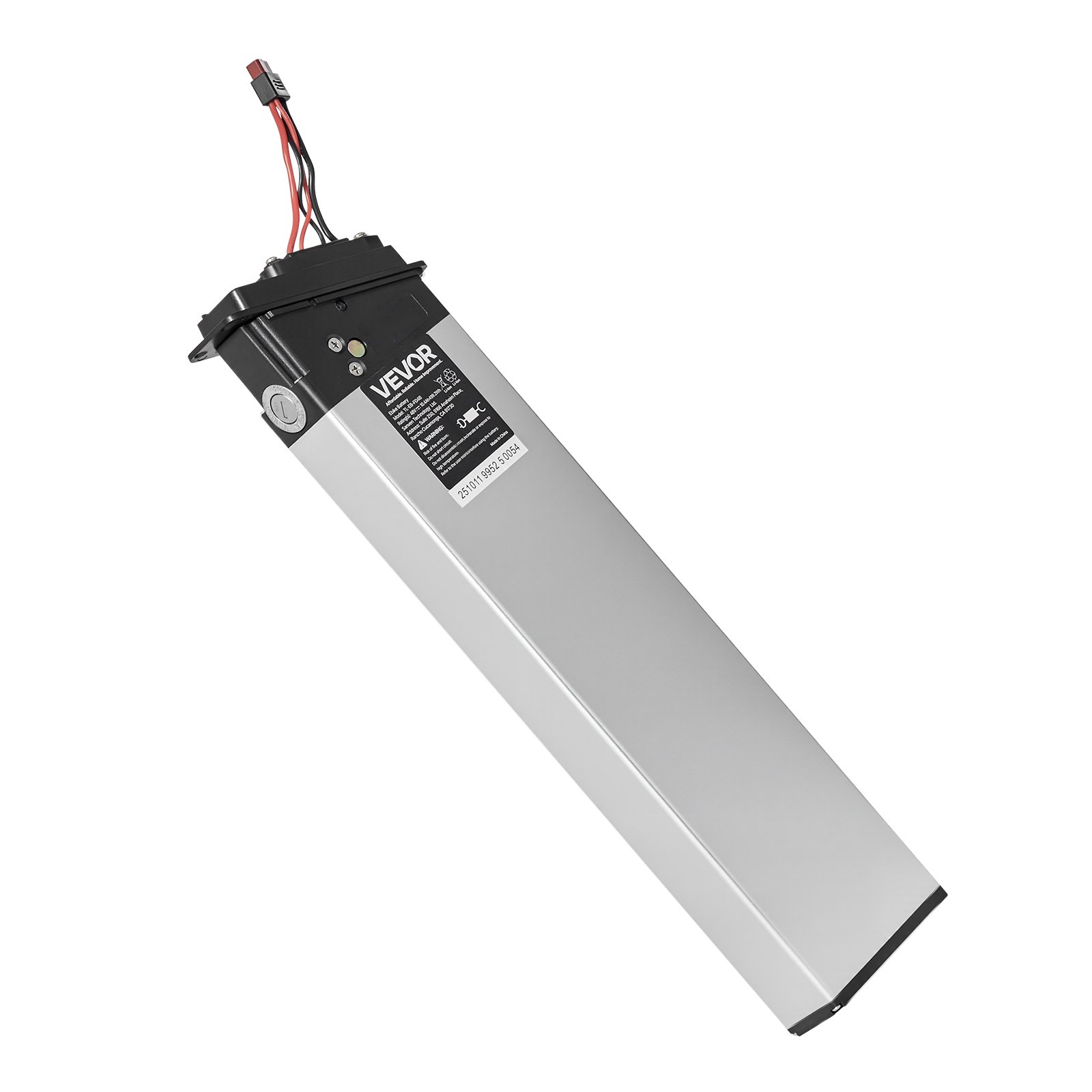 VEVOR Folding Ebike Battery, 48V 10.4Ah Electric Bike Lithium Battery Pack with BMS, 3A Charger, Lock for 1000W E-Bike Motor, Detachable Electric Bicycle Replacement Kit with Handle & Discharge Socket