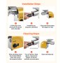 VEVOR Oil Press Machine, 5KG/H Capacity, 1250W Oil Extractor Machine, Automatic Electric Oil Maker for Home Commercial Use, 50℃-300℃ Hot & Cold Pressing for Peanuts Sesames Soybeans Almonds