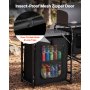 VEVOR Folding Camping Table, Outdoor Portable Table, Quick Set-up Kitchen Cook Station, with Storage Organizer, Telescoping Legs, a Detachable Windscreen, Carrying Bag, for Picnic BBQ RV Traveling