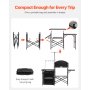 VEVOR Camping Kitchen Table Portable Outdoor Cook Station Storage Aluminum