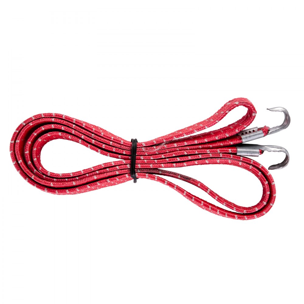 red braided elastic strap with metal hooks, suitable for VEVOR windshield rack.