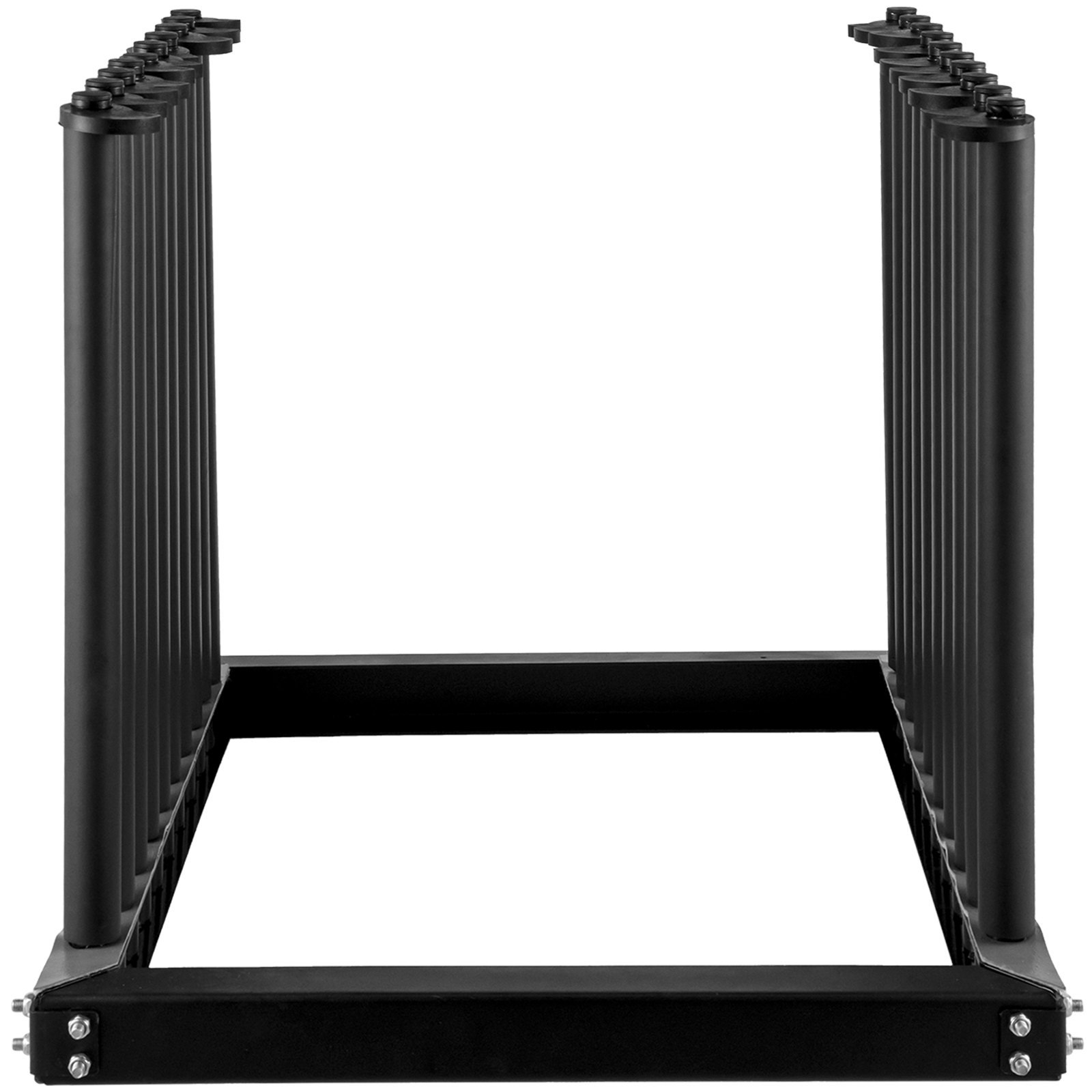 VEVOR windshield rack with black metal frame and vertical bars for glass storage.
