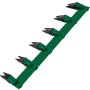 VEVOR Bucket Tooth Bar, 49'' Bolt on Tooth Bar, with 6 Weld-on Shanks and 7'' Long Replaceable Tooth, Heavy Duty Cast Iron Design, Clamp-On for Tractor Loader Bucket - No Drilling Required
