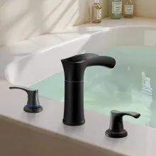 VEVOR Roman Tub Faucet 3 Hole Waterfall Bathtub Faucet Zinc Alloy 2 Handles