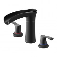VEVOR Roman Tub Faucet 3 Hole Waterfall Bathtub Faucet Zinc Alloy 2 Handles