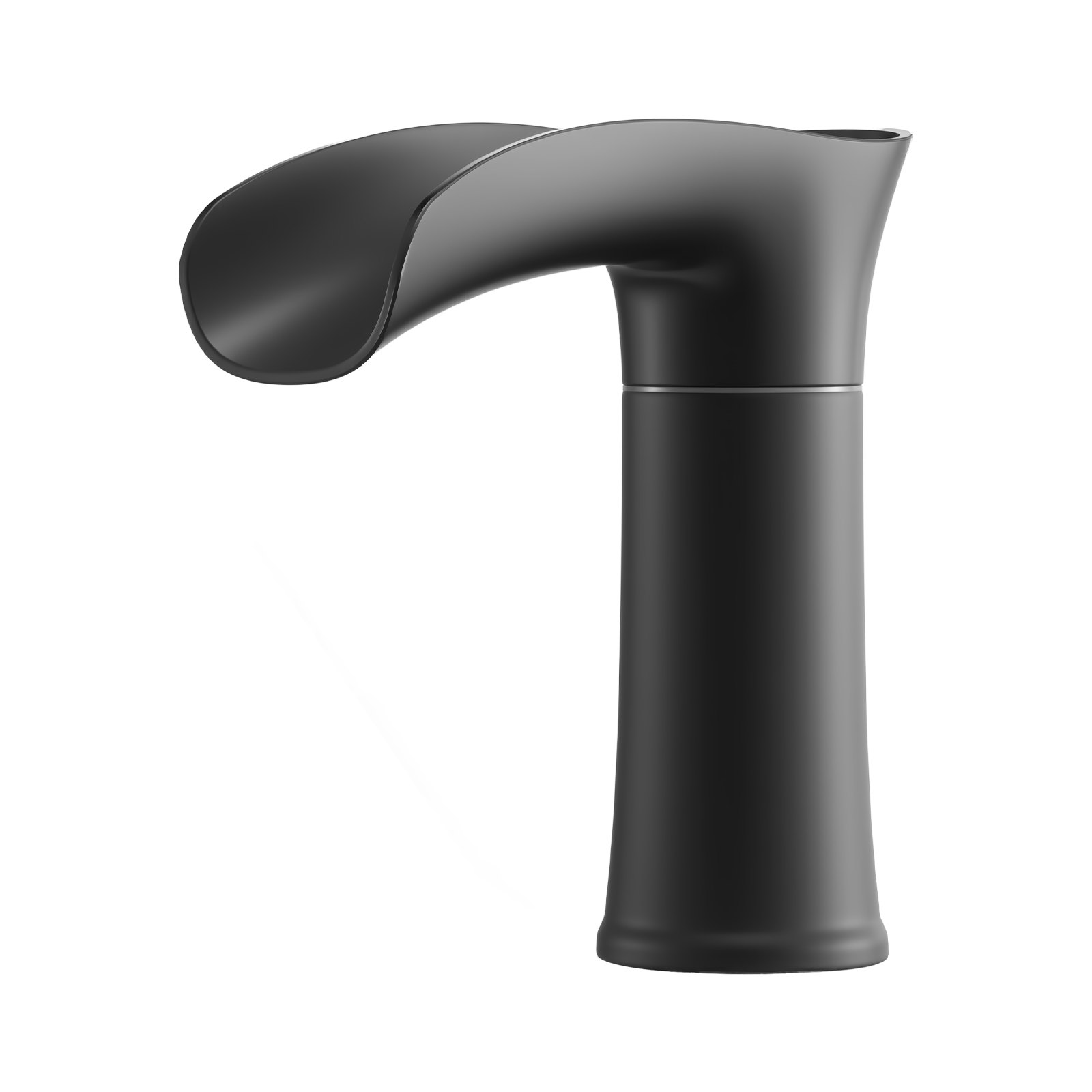 VEVOR Roman Tub Faucet, 3 Hole Waterfall Bathtub Faucet, Zinc Alloy Bath Tubs Faucets Set with 2 Handles, Roman Tub Faucets Deck Mount for Pet Washing, Adult Bathing, Matte Black, Temperature Control