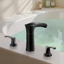 VEVOR Roman Tub Faucet 3 Hole Zinc Alloy Waterfall Bathtub Faucet with 2 Handles