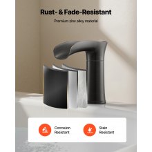 VEVOR Roman Tub Faucet, 3 Hole Waterfall Bathtub Faucet, Zinc Alloy Bath Tubs Faucets Set with 2 Handles, Deck Mount Bath Tub Faucets Set for Pet Washing, Adult Bathing, Oil-Rubbed Bronze, Drip-Free