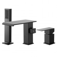 VEVOR Roman Tub Faucet 3 Hole Waterfall Bathtub Faucet with Shower Head 1 Handle