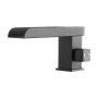 VEVOR Roman Tub Faucet, 3 Hole Waterfall Bathtub Faucet, Widespread Roman Tub Faucets with Shower Head & 1 Handle, Romans Bathtub Faucets for Pet Washing, Adult Bathing, Matte Black, Stainless Steel
