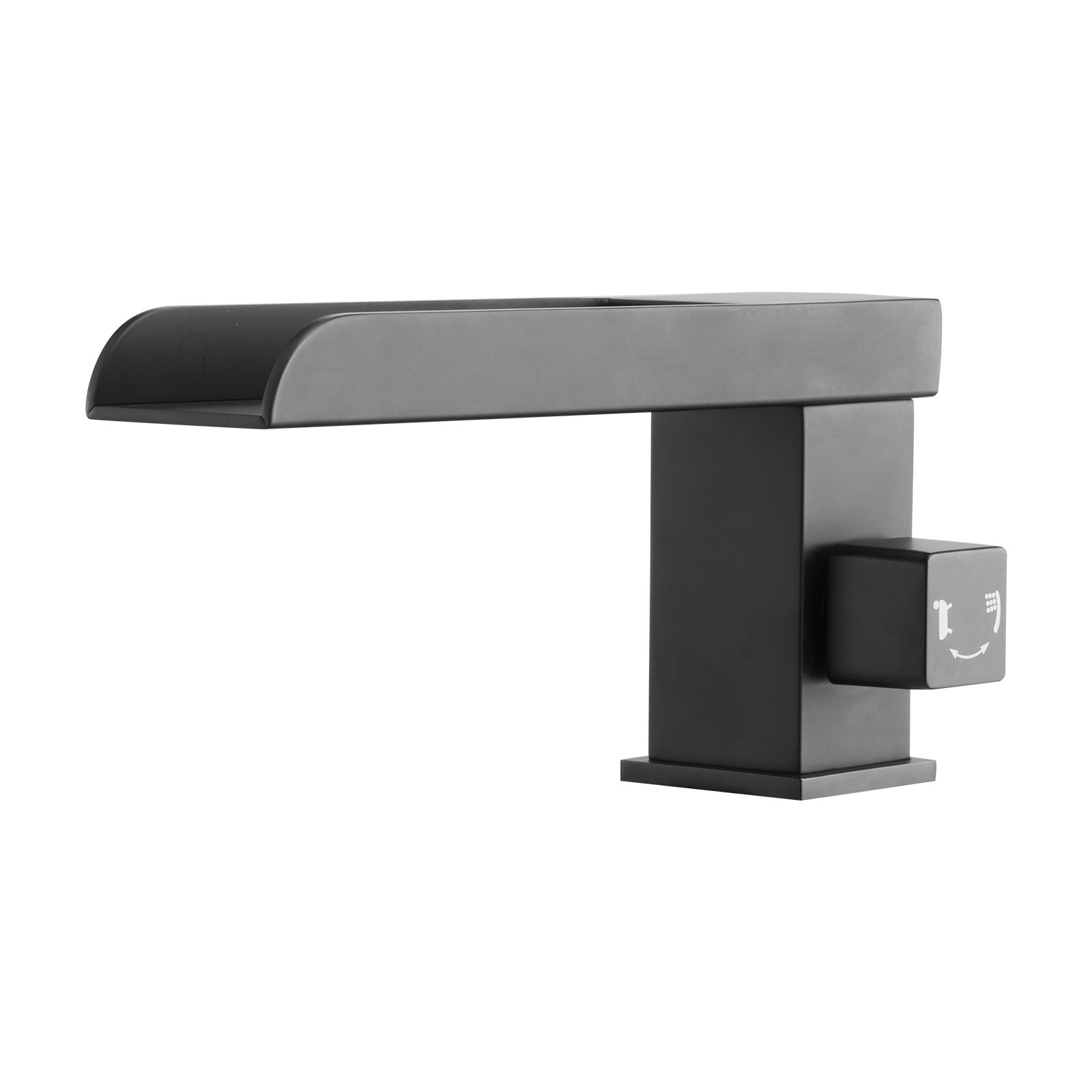 VEVOR Roman Tub Faucet, 3 Hole Waterfall Bathtub Faucet, Widespread Roman Tub Faucets with Shower Head & 1 Handle, Romans Bathtub Faucets for Pet Washing, Adult Bathing, Matte Black, Stainless Steel