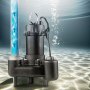 VEVOR Submersible Sewage Pump, 1/2 HP, 4800 GPH Cast Iron Sewage/Effluent Pump with Automatic Tethered Float Switch, 2-Inch NPT Discharge, 120V, 20 ft Max Lift, for Basement, Septic Tank, Residential
