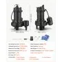 VEVOR Submersible Sump Pump 1.3 HP 5100 GPH Cast Iron Sewage/Effluent Pump, for Basement Septic Tank Residential, Automatic Tethered Float Switch, 2-Inch NPT Discharge, 40 ft Lift, IPX8 Waterproof