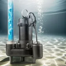 VEVOR Submersible Sewage Pump 1 HP Cast Iron Sewage Effluent Pump 5200 GPH 25 ft
