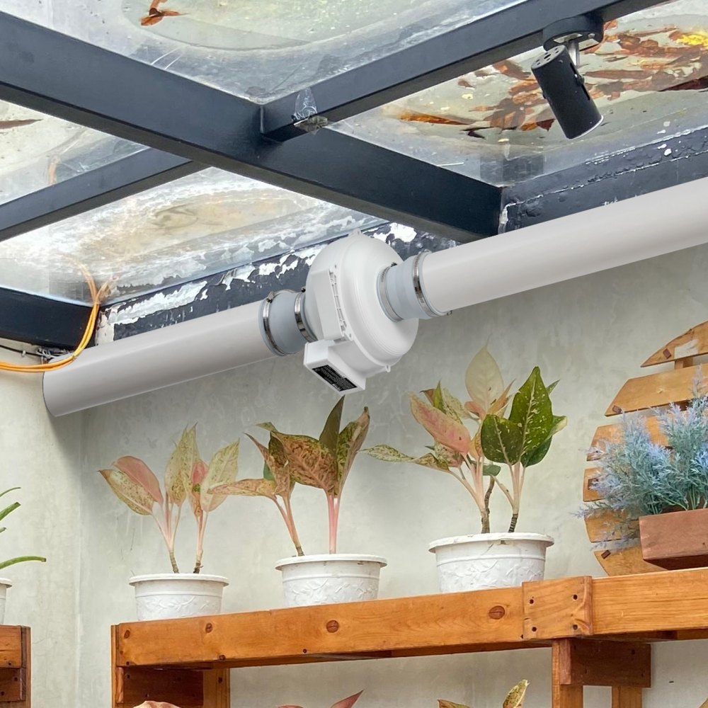 VEVOR 4 to 4.5 inch Radon Mitigation Fan System, Quiet 190 CFM Radon Mitigation Kit with 2 Couplers, Waterproof Radon Fan Electric Inline Duct Fan Exhaust Fan for Indoor Outdoor Ventilation