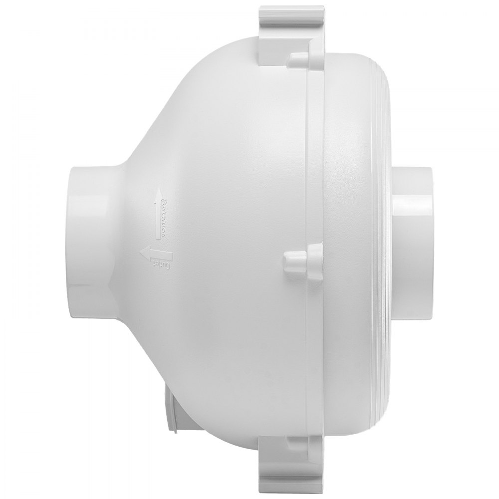 VEVOR 4 to 4.5 inch Radon Mitigation Fan System, Quiet 190 CFM Radon Mitigation Kit with 2 Couplers, Waterproof Radon Fan Electric Inline Duct Fan Exhaust Fan for Indoor Outdoor Ventilation