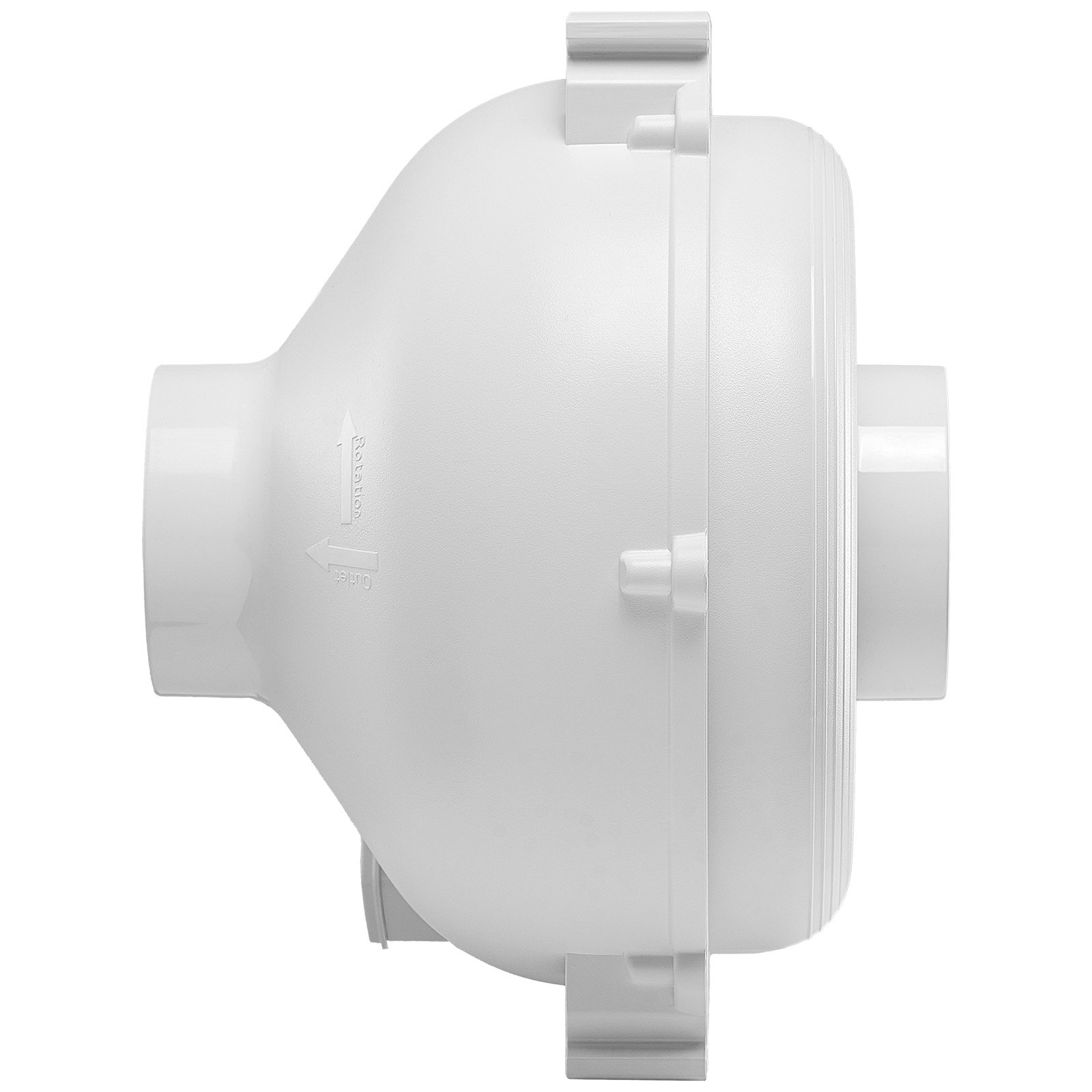 VEVOR 4 to 4.5 inch Radon Mitigation Fan System, Quiet 190 CFM Radon Mitigation Kit with 2 Couplers, Waterproof Radon Fan Electric Inline Duct Fan Exhaust Fan for Indoor Outdoor Ventilation