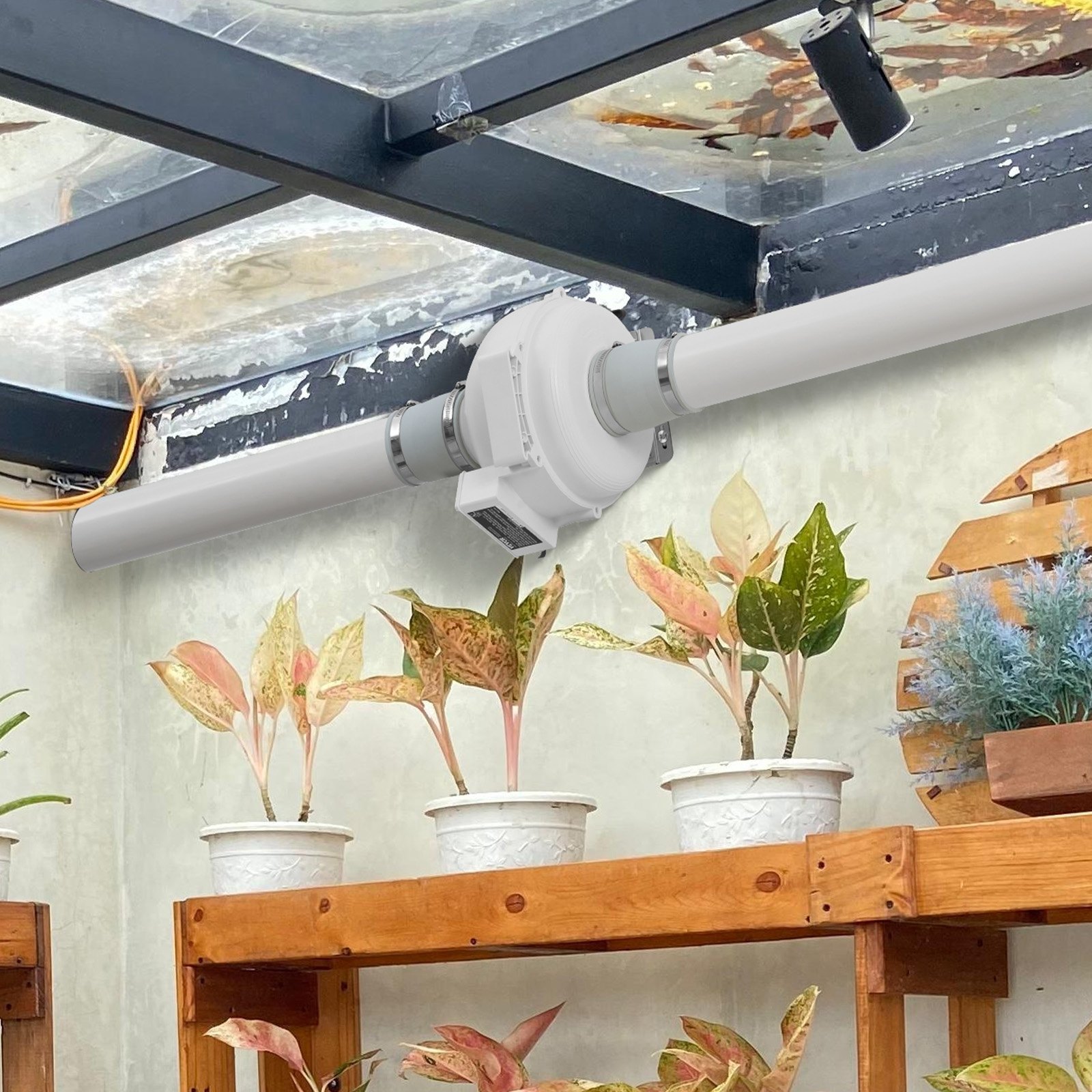 VEVOR 4 to 3.5 inch Radon Fan Installation Kit, Quiet 260CFM Radon Mitigation Fan System Kit with 2 Couplers, Pressure Indicator, Waterproof Inline Duct Fan Exhaust Fan for Indoor Outdoor Ventilation