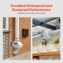VEVOR 6 to 4.5 inch Radon Fan Installation Kit, Quiet 380CFM Radon Mitigation Fan System Kit with 2 Couplers, Pressure Indicator, Waterproof Inline Duct Fan Exhaust Fan for Indoor Outdoor Ventilation