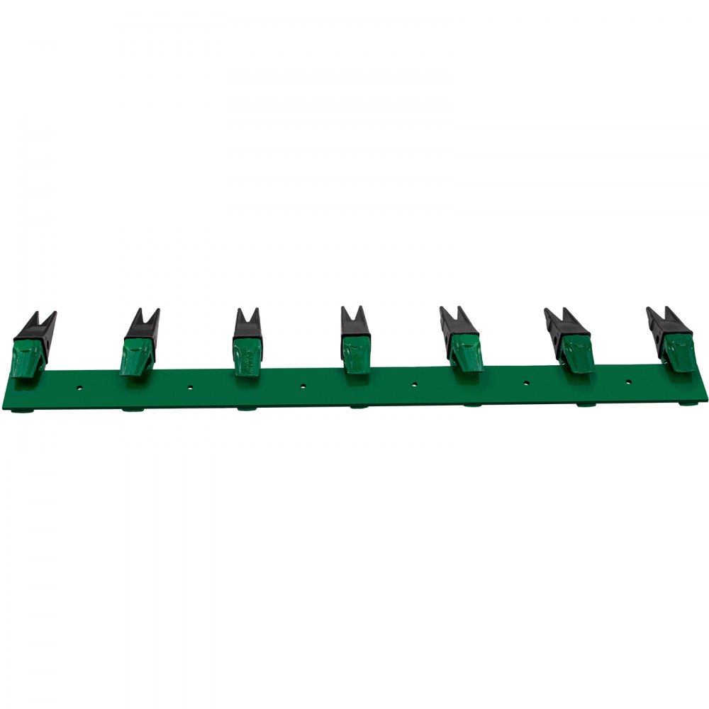 VEVOR Bucket Tooth Bar, 61'' Bolt on Tooth Bar, with 7 Weld-on Shanks and 7'' Long Replaceable Tooth, Heavy Duty Cast Iron Design, Clamp-On for Tractor Loader Bucket - No Drilling Required