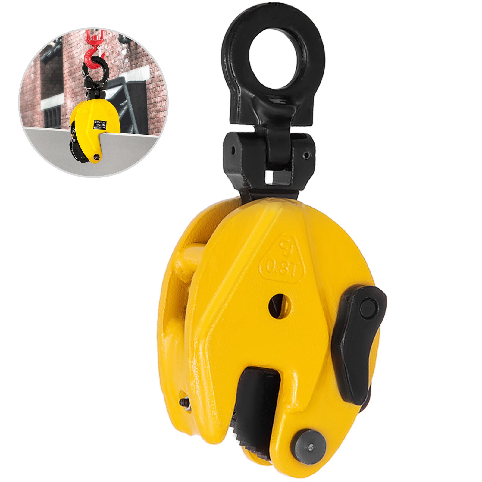 Sweiko 0.8T Plate Clamp 1763Lbs Plate Lifting Clamp Jaw Opening 0.6 inch Vertical Plate Clamp for Lifting and Transporting Sweiko 0.8T Plate Clamp 1763Lbs Plate Lifting Clamp Jaw Opening 0.6 inch Vertical Plate Clamp for Lifting and Transporting