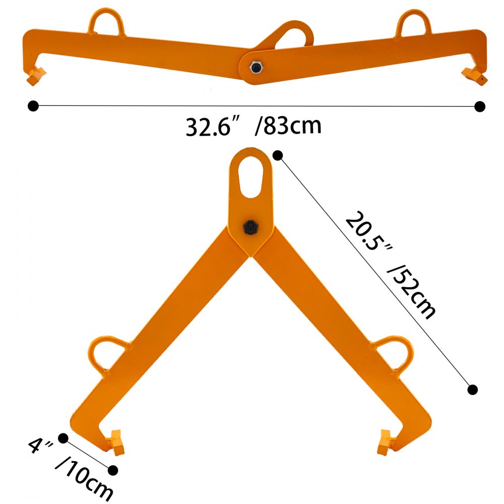 1000lbs Steel Drum Lifter  20.5" x 4" Yellow Heavy Duty Convenient Lifter PRO