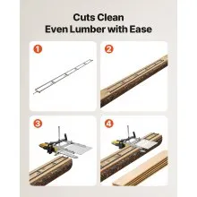 VEVOR Rail Mill Guide System, 15 ft 6 Crossbar Chainsaw Mill Kits, Aluminum Saw Milling Rails System Works with Chainsaw, 4 Wedges, Adjustable Rail Milling Guide Kit for Builders Woodworkers