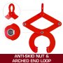 VEVOR Pallet Puller, 1T Steel Single Scissor Red Clamp with 2205 LBS Load Capacity Grabber, 4.3 Inch Jaw Opening and 0.5 Inch Jaw Height, Hook Pulling Hoisting Tool for Forklift Chain