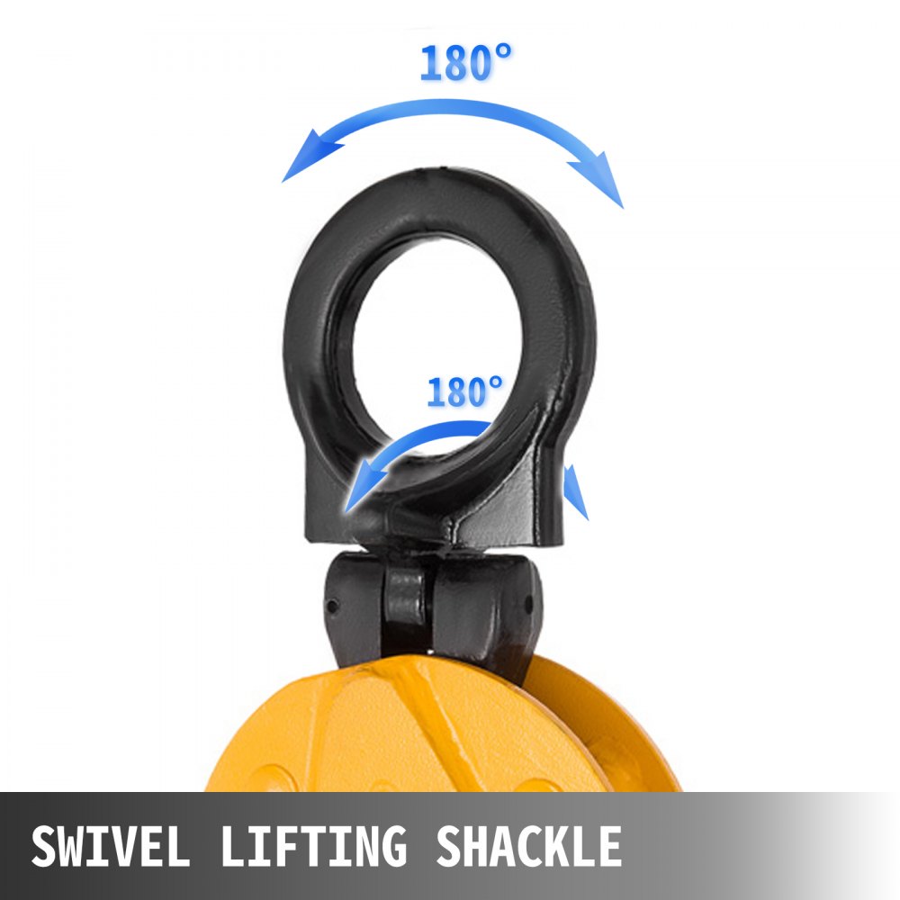 VEVOR plate lifting clamp with 180° swivel lifting shackle.