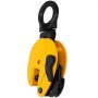yellow and black VEVOR plate lifting clamp with a circular lifting eye.