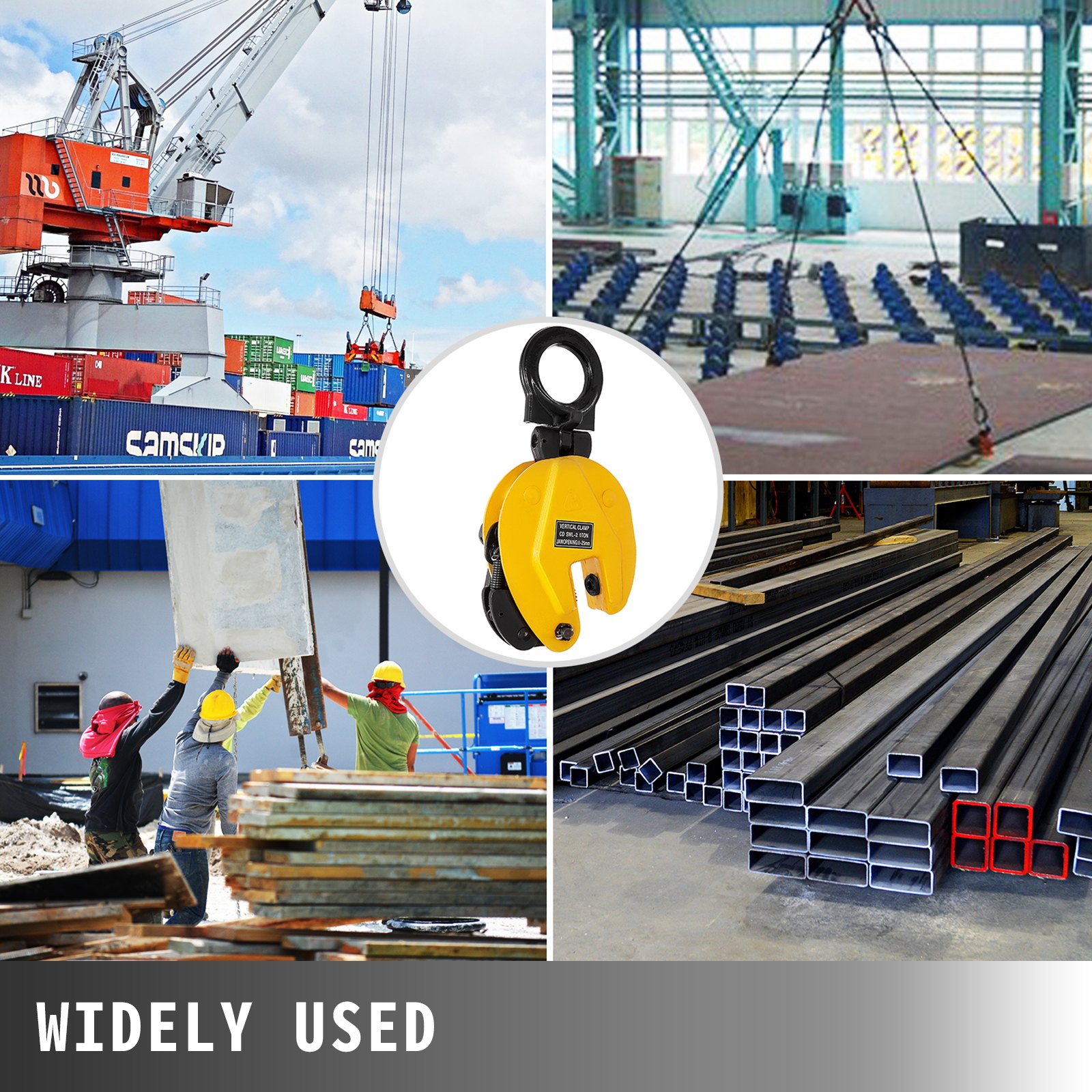 VEVOR 1T Plate Clamp 2204Lbs Plate Lifting Clamp Jaw Opening 0.6 inch Vertical Plate Clamp for Lifting and Transporting