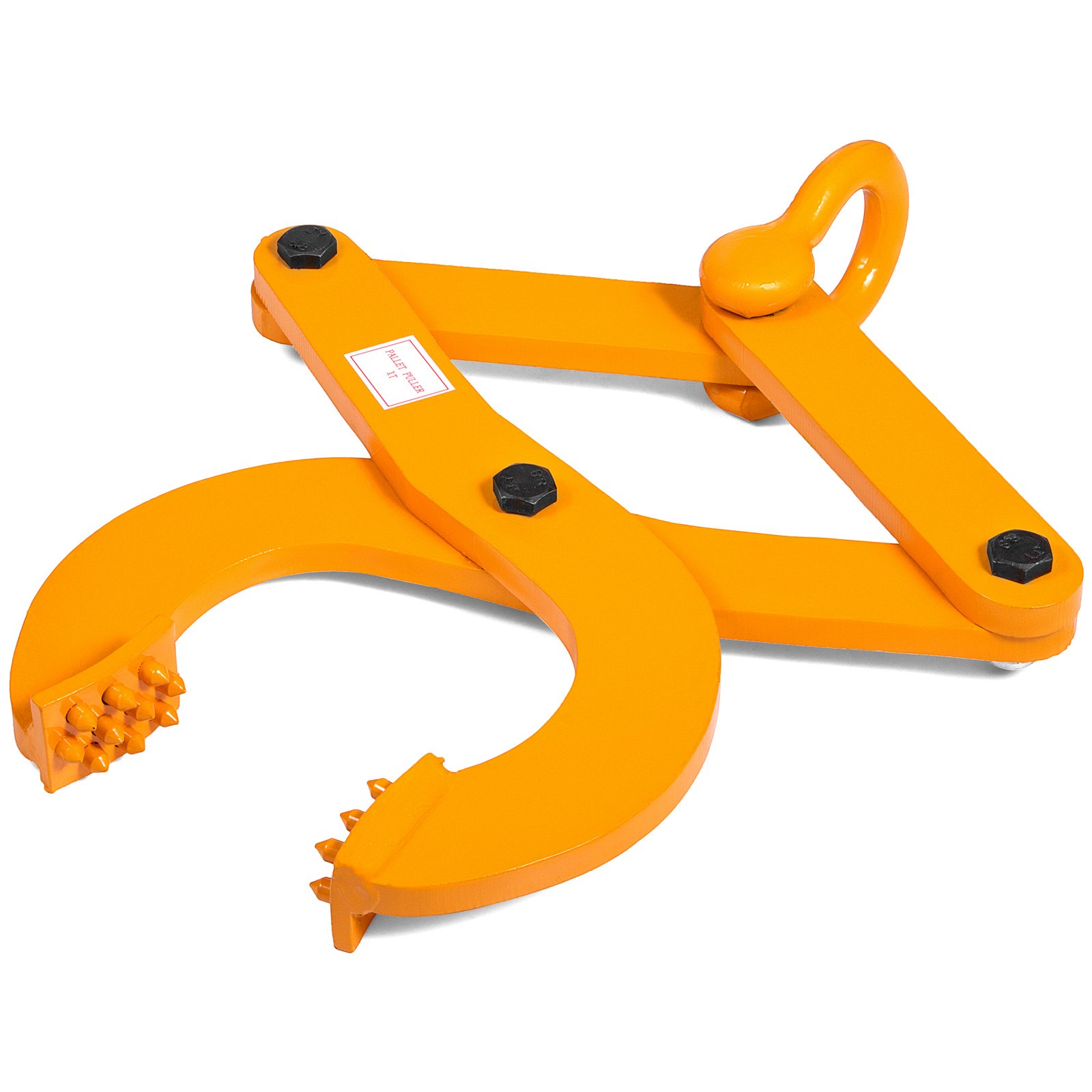 VEVOR Pallet Puller, 1T Steel Single Scissor Yellow Clamp with 2205 LBS Load Capacity Grabber, 4.3 Inch Jaw Opening and 0.5 Inch Jaw Height, Hook Pulling Hoisting Tool for Forklift Chain