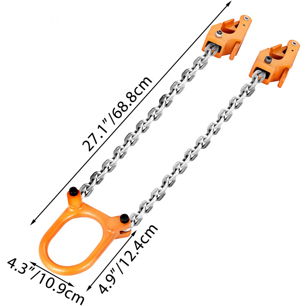 Chain Drum Lifter 2000 lbs  Lifting Chain G80 Capacity Self Locking Acceptable Drum Types: Closed Head 30 & 55-gallon Plastic, Steel & Fiber Drums
