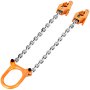 VEVOR Drum Lifter 2000 lbs Capacity Orange 55 Gallon Drum Clamp Lifting Chain G80 Chain Drum Lifter for Drums