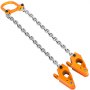 VEVOR Drum Lifter 2000 lbs Capacity Orange 55 Gallon Drum Clamp Lifting Chain G80 Chain Drum Lifter for Drums