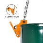 VEVOR Drum Lifter 2000 lbs Capacity Orange 55 Gallon Drum Clamp Lifting Chain G80 Chain Drum Lifter for Drums